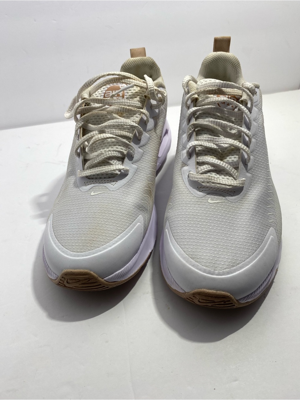 Nike Women’s Sneakers in White and Tan